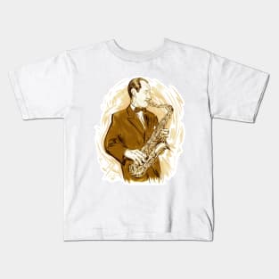 Frank Trumbauer - An illustration by Paul Cemmick Kids T-Shirt